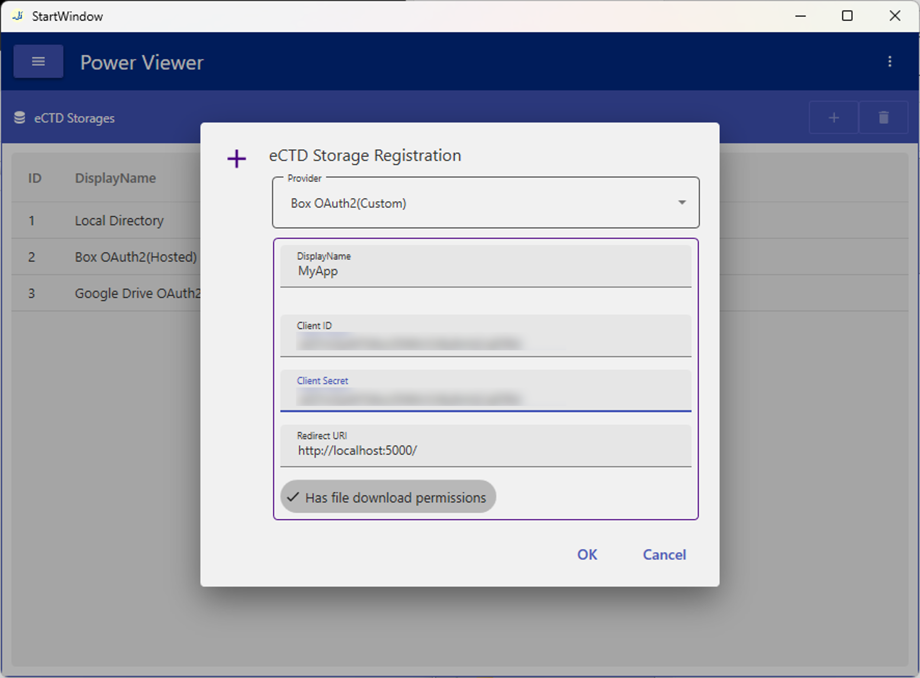 Add the eCTD Storage setting