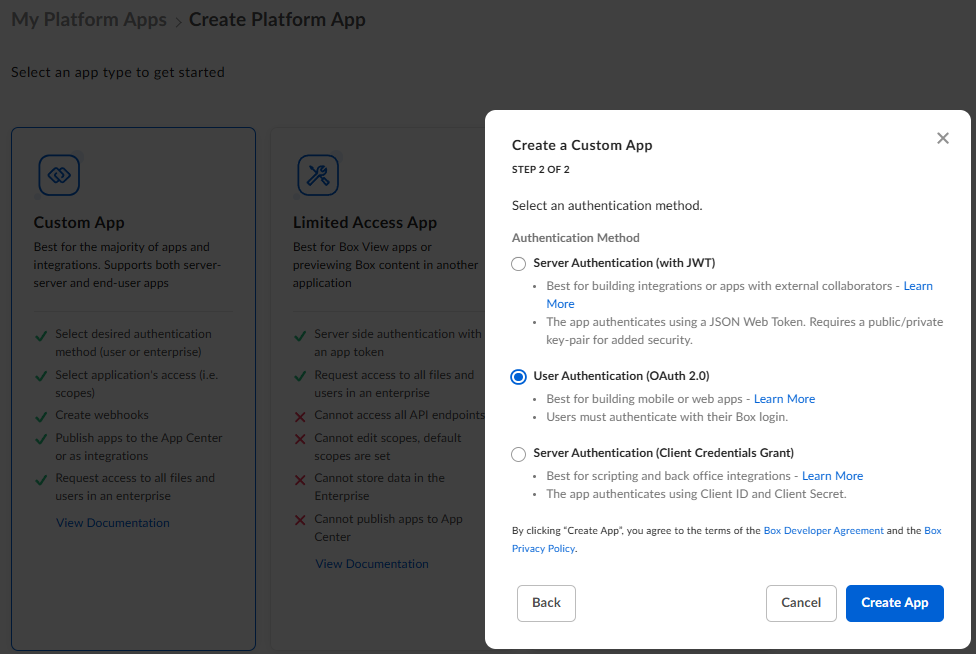 Create a custom app