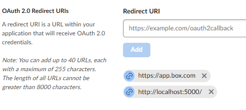 Add a redirect URI