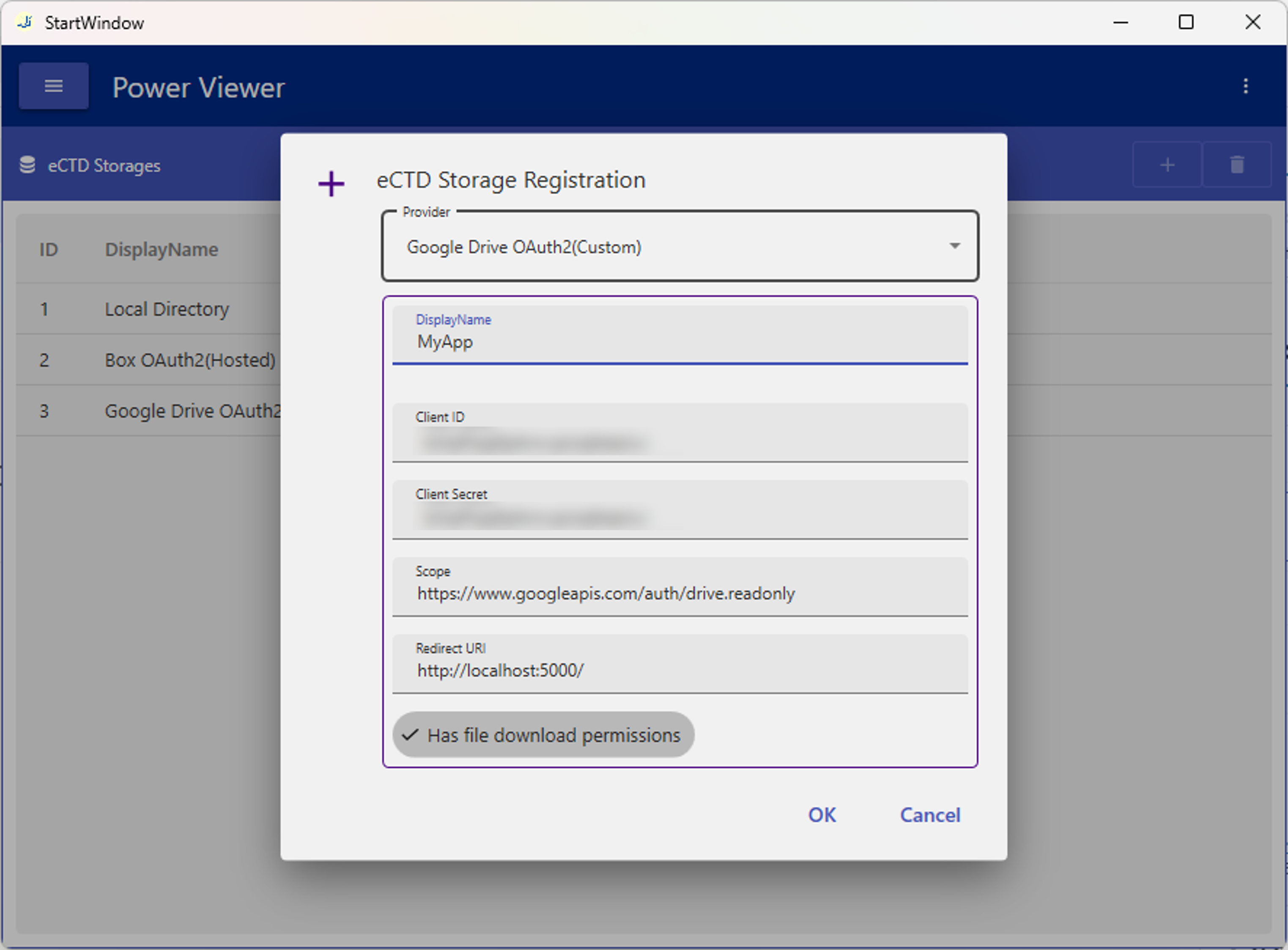 Add the eCTD Storage setting