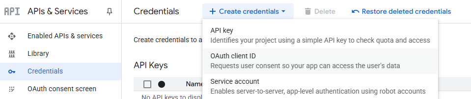 Add an OAuth client ID