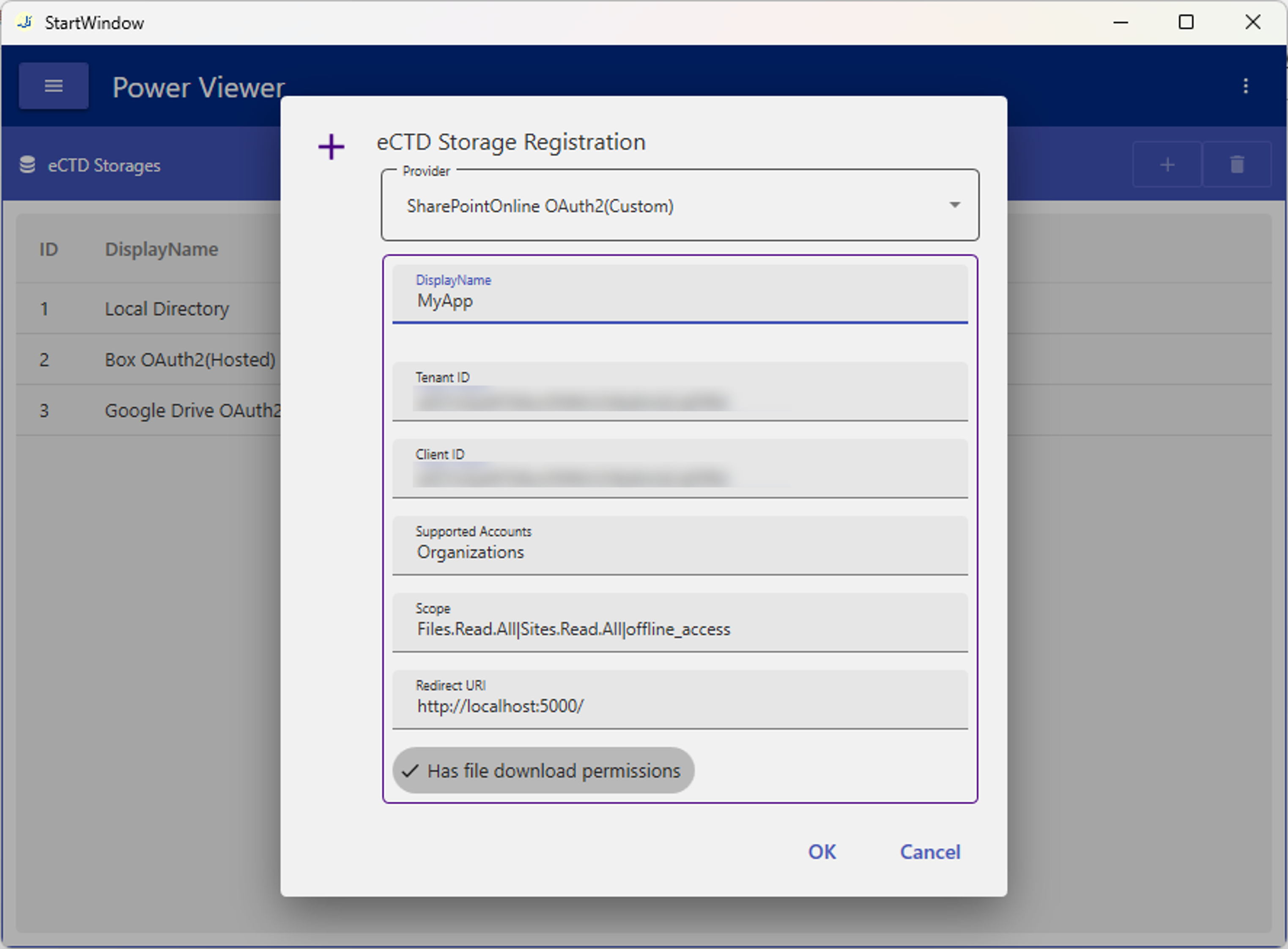 Add the eCTD Storage setting