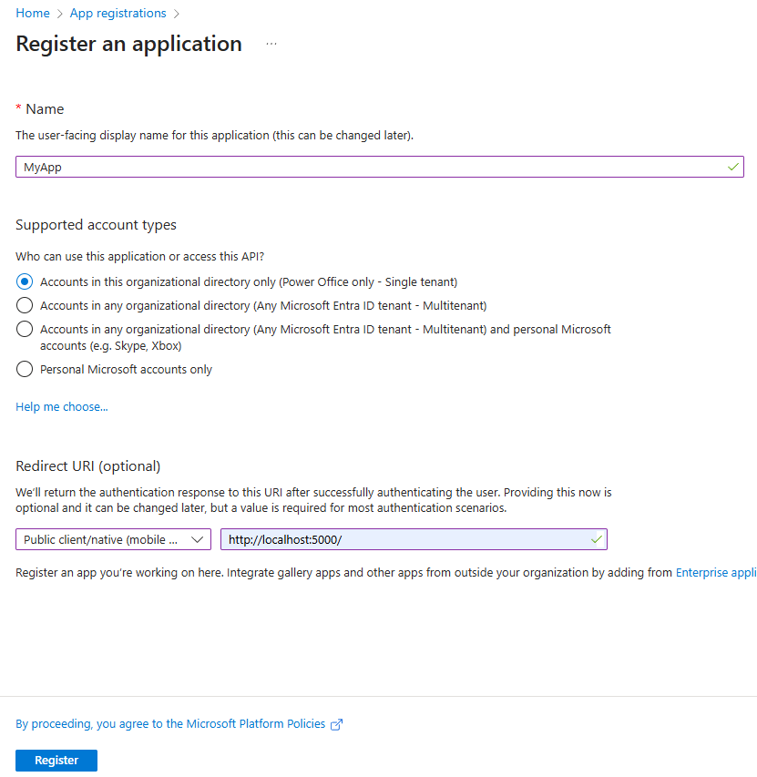 Create the app
