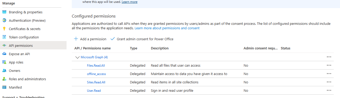 Configure scopes