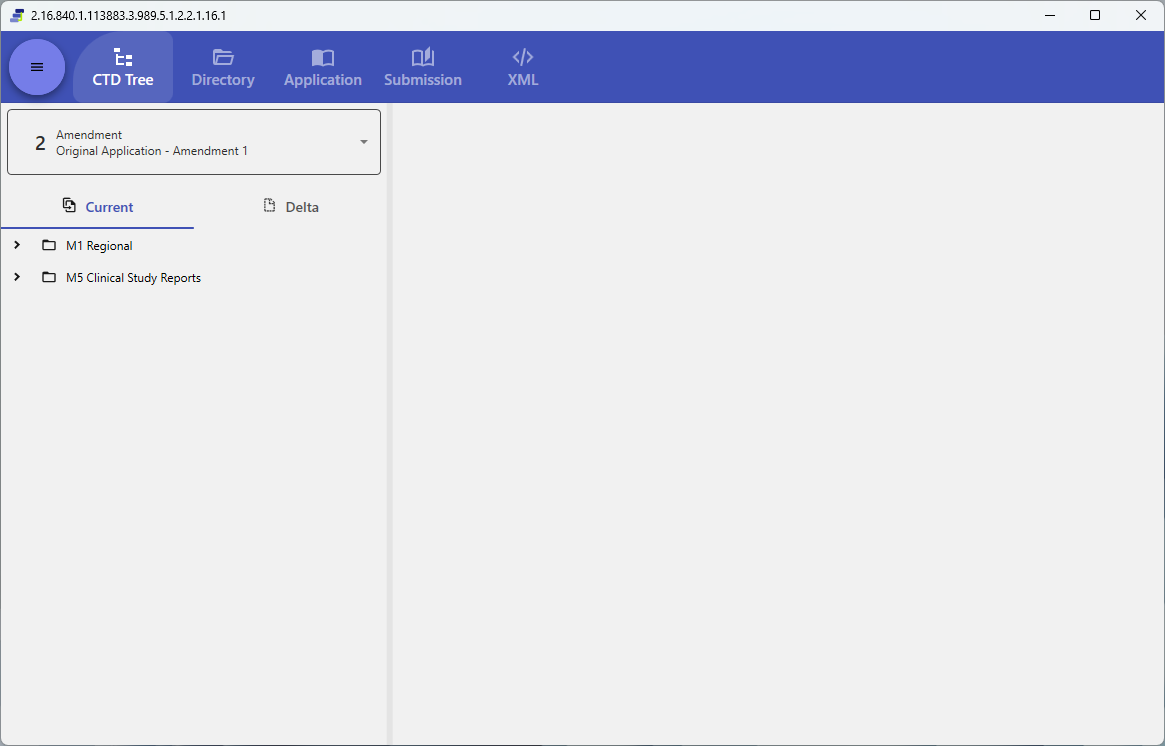 Overview of the viewing Window (CTD Tree)