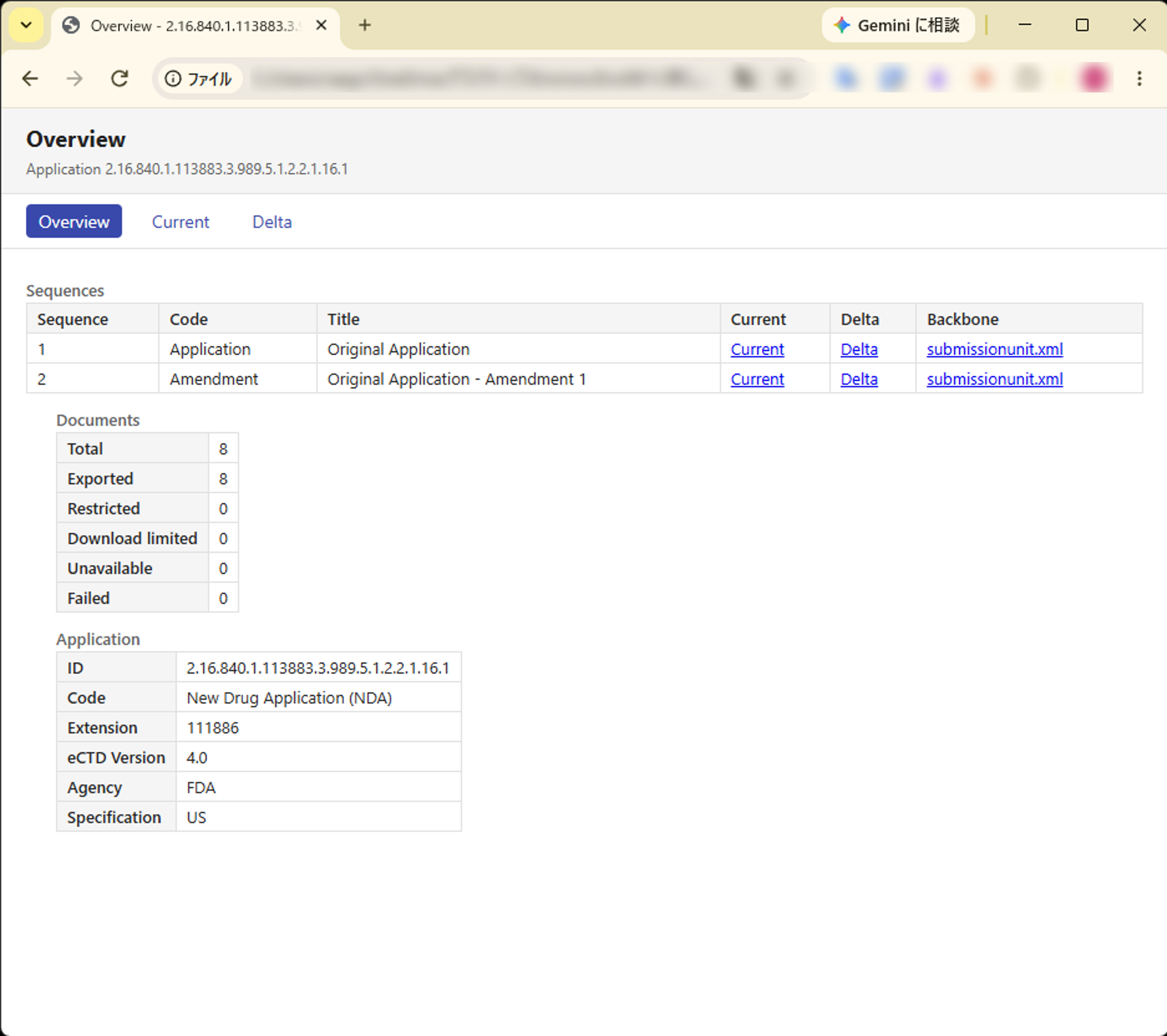 Exported Overview