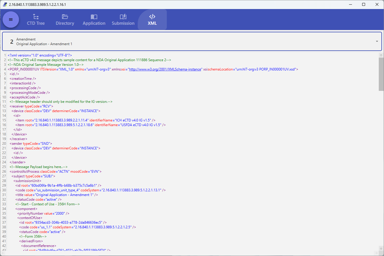 XML tab