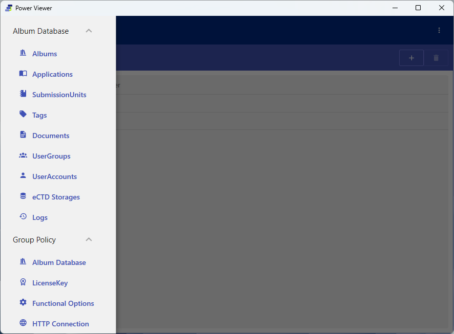 Group policy menu