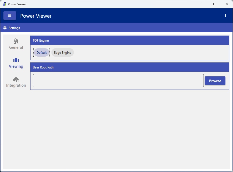 PDF viewer setting